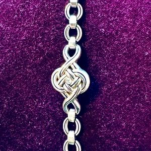 Brighton Celtic style Interlok sterling silver bracelet. NEW